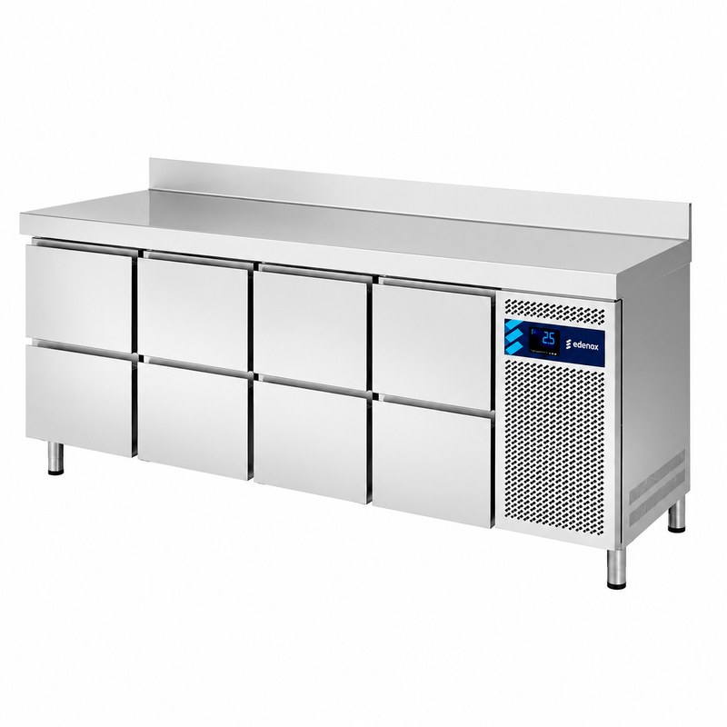 Mesa Refrigerada con Cajones Fondo 700 (MPG-225 HC HHHH) sobre fondo blanco