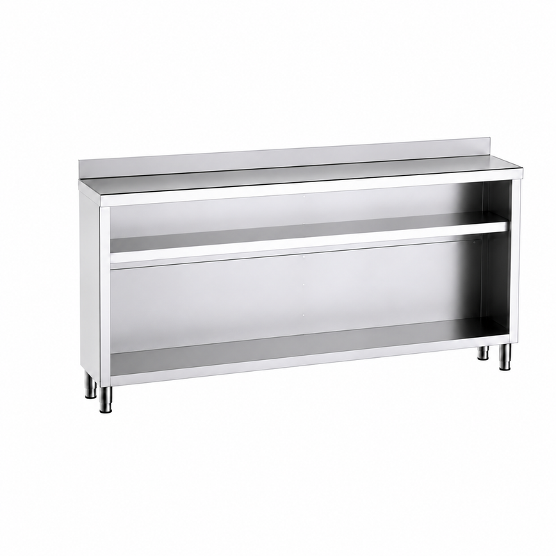 Mueble contramostrador Gama 350 250x35x105 con encimera - 1 Estante sobre fondo blanco