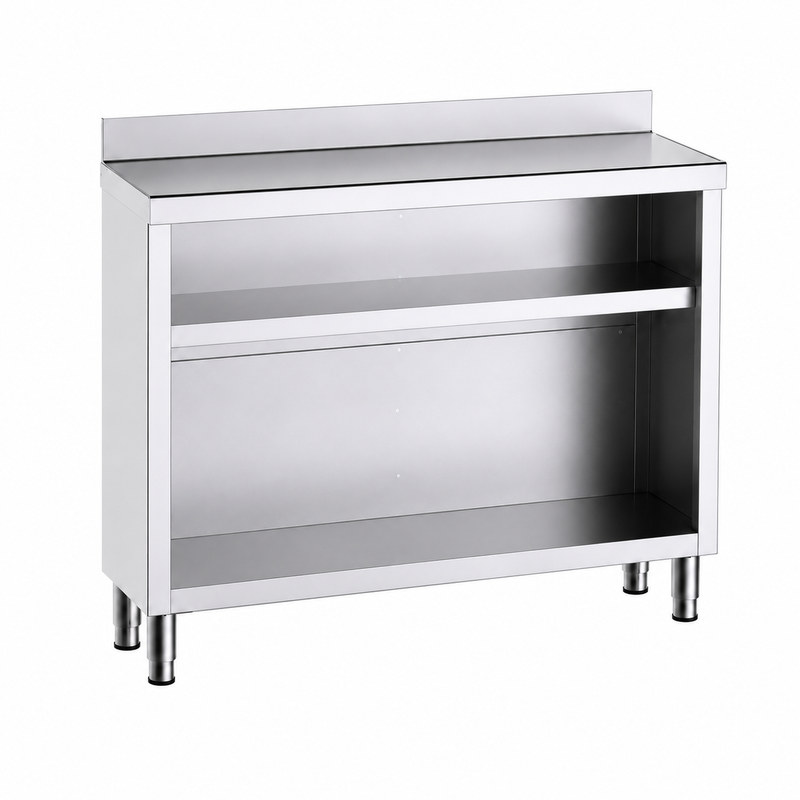 Mueble contramostrador Gama 600 100x60x105 con encimera - 1 Estante sobre fondo blanco