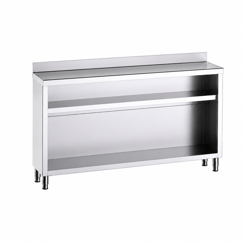 Mueble contramostrador Gama 600 200x60x105 con encimera - 1 Estante sobre fondo blanco